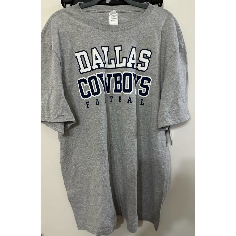 Dallas Cowboys Football Men’s XL T Shirt Gray Cotton Blend NFL--EUC!! NWT